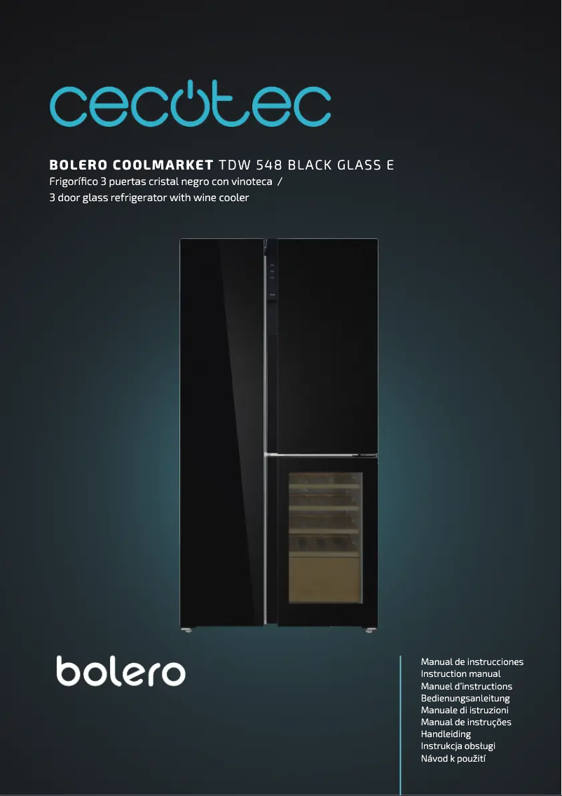 Image de la première page du manuel de l'appareil Bolero CoolMarket TDW 548