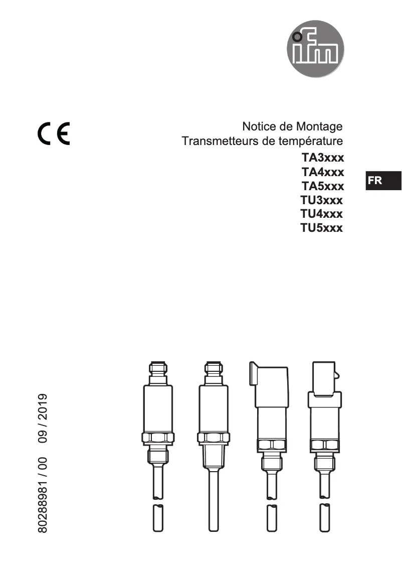 Página 1 del manual Manual de usuario IFM TA3155