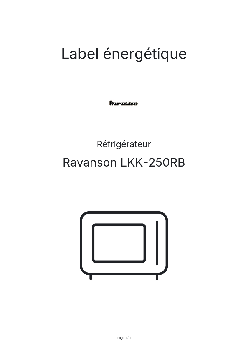 Image de la première page du manuel de l'appareil LKK-250RB