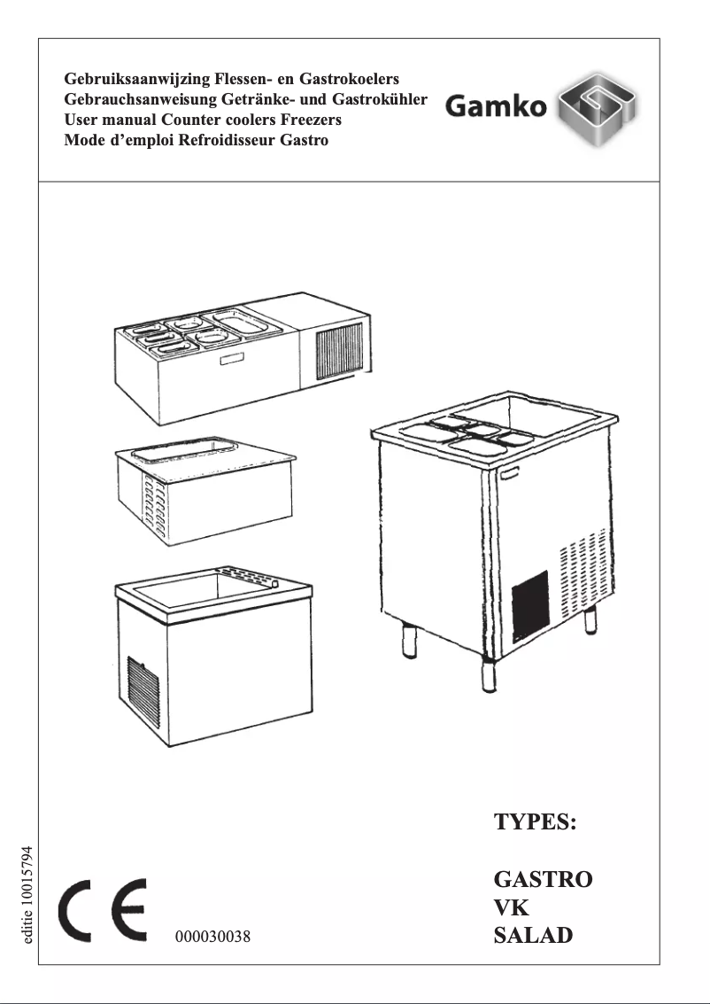 Page 1 de la notice Manuel utilisateur Gamko VKHC/12R