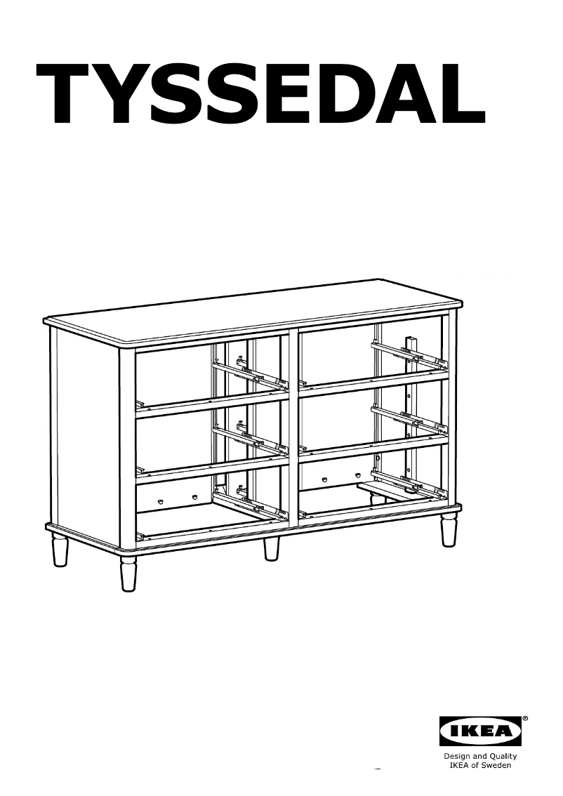 First page image of the manual for TYSSEDAL (6 drawers)