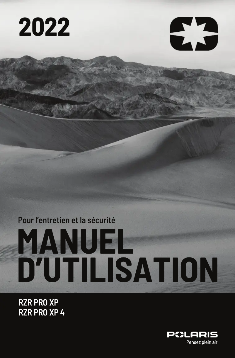 Page n°1 - Manuel utilisateur Polaris RZR Pro XP (2022)