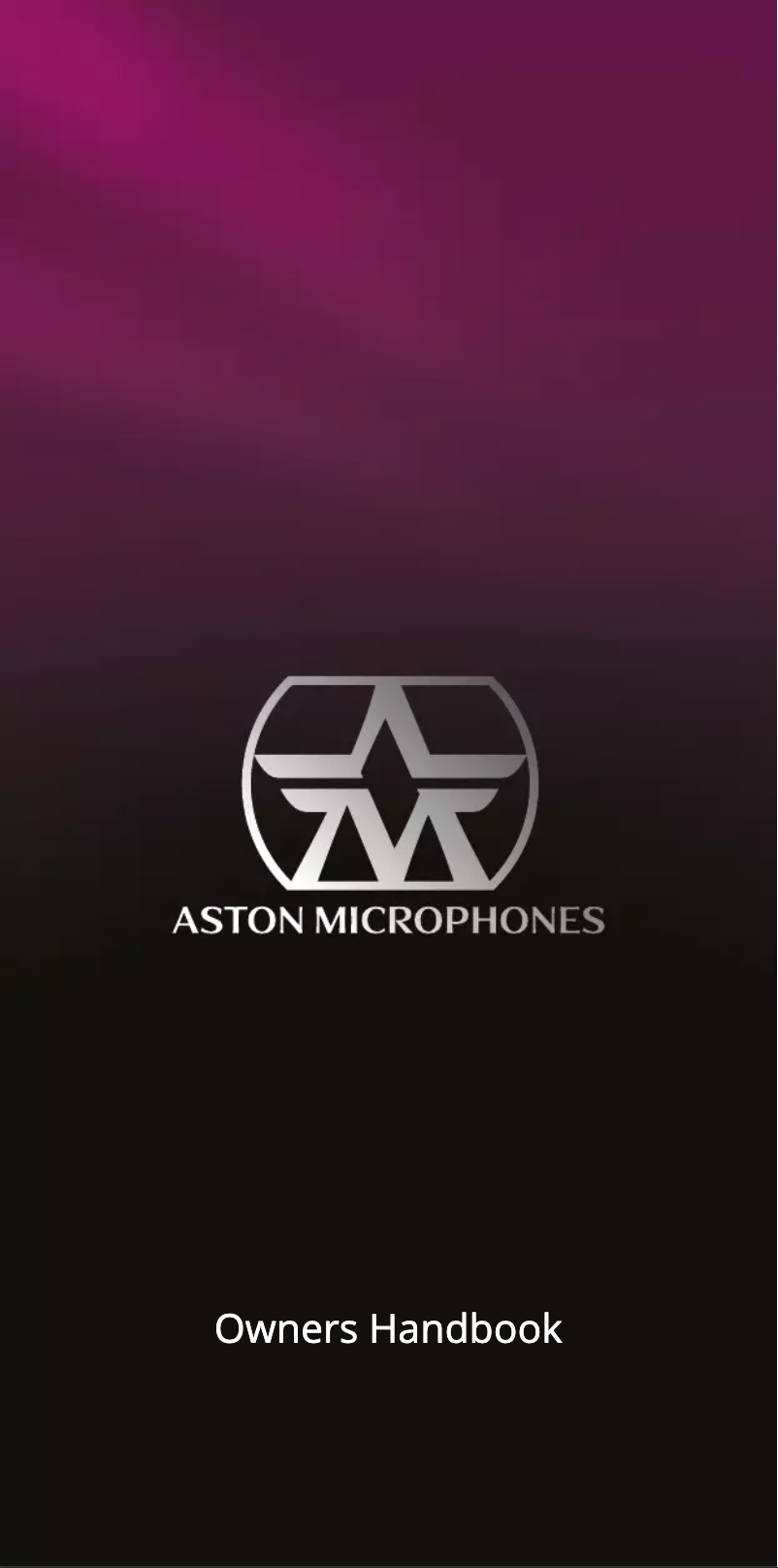 Page n°1 - Manuel utilisateur Aston Stealth