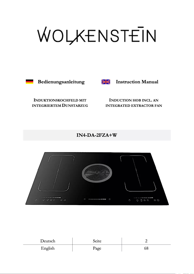 Page 1 de la notice Manuel utilisateur Wolkenstein IN4-DA-2FZA+W