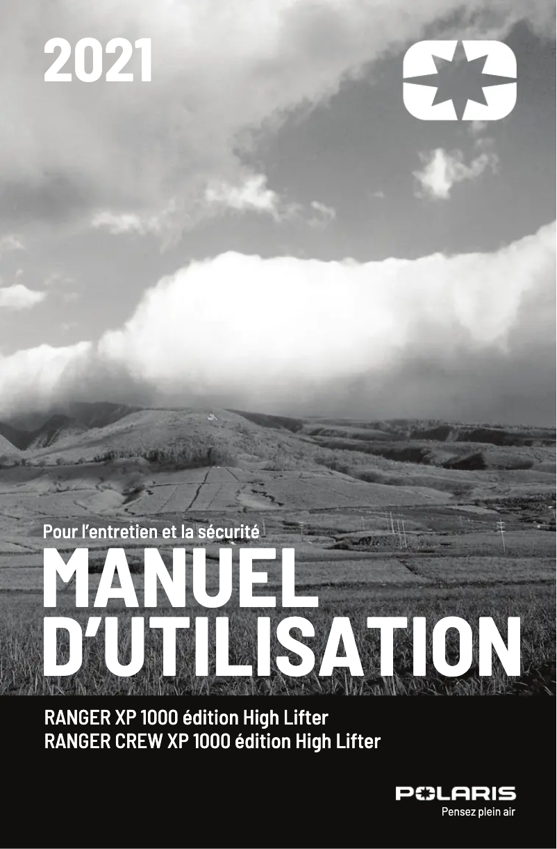 Page 1 de la notice Manuel utilisateur Polaris Ranger XP 1000 High Lifter (2021)