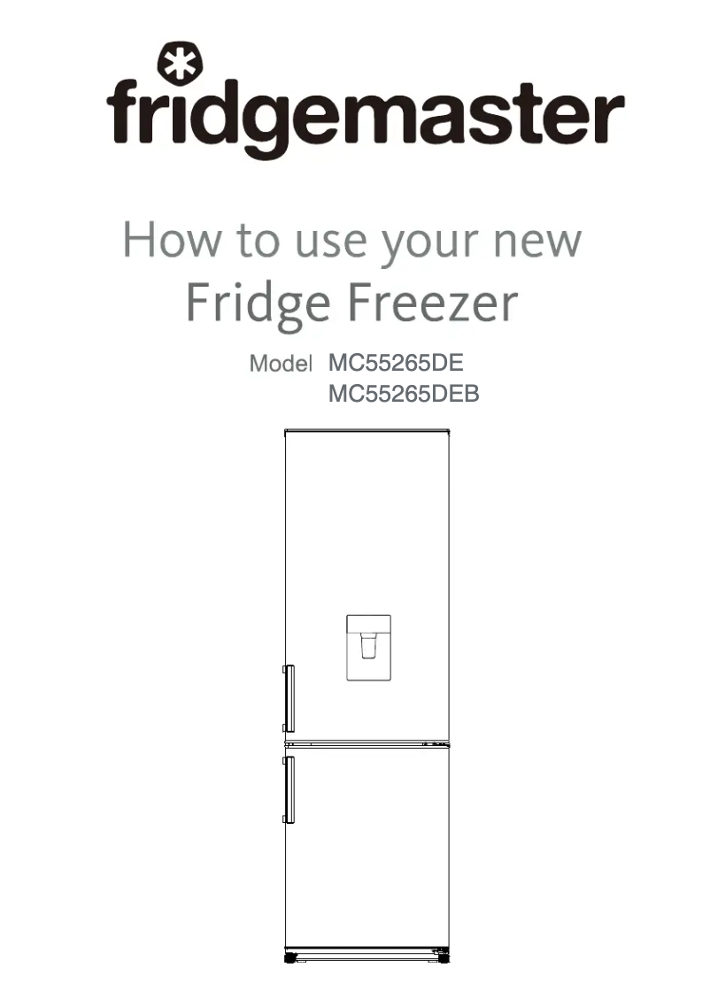 Page n°1 - Manuel utilisateur Fridgemaster MC55265DE