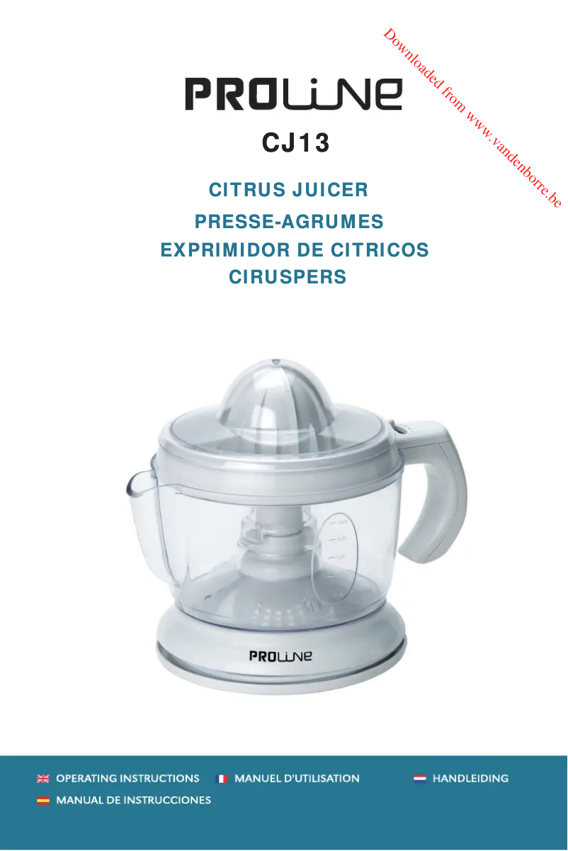 Image de la première page du manuel de l'appareil CJ13