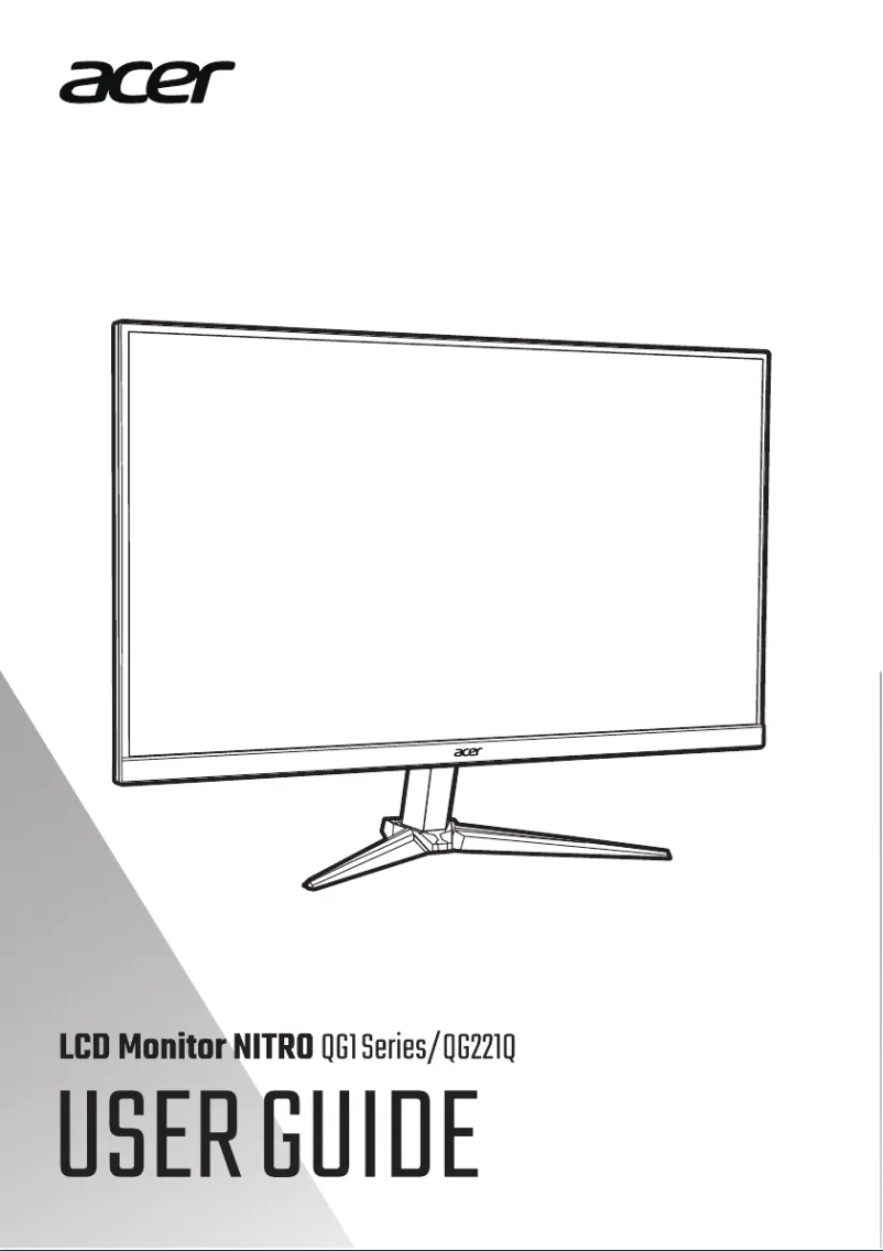 Page n°1 - Guide de démarrage rapide Acer QG221QB