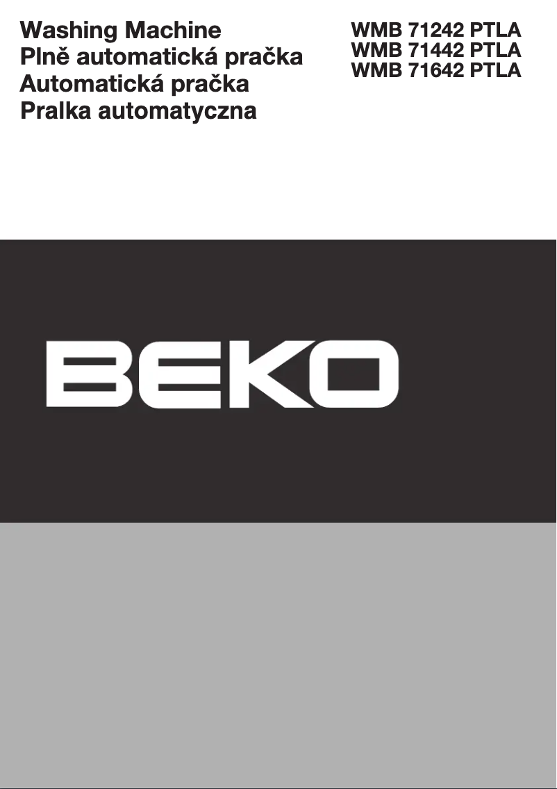 Page 1 de la notice Manuel utilisateur Beko WMB 71242 PTLA