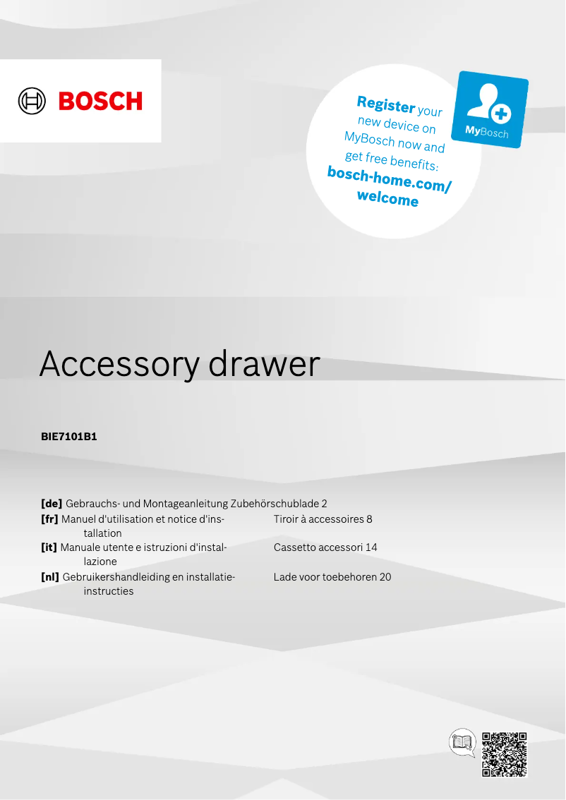 Página 1 del manual Manual de usuario Bosch BIE7101B1