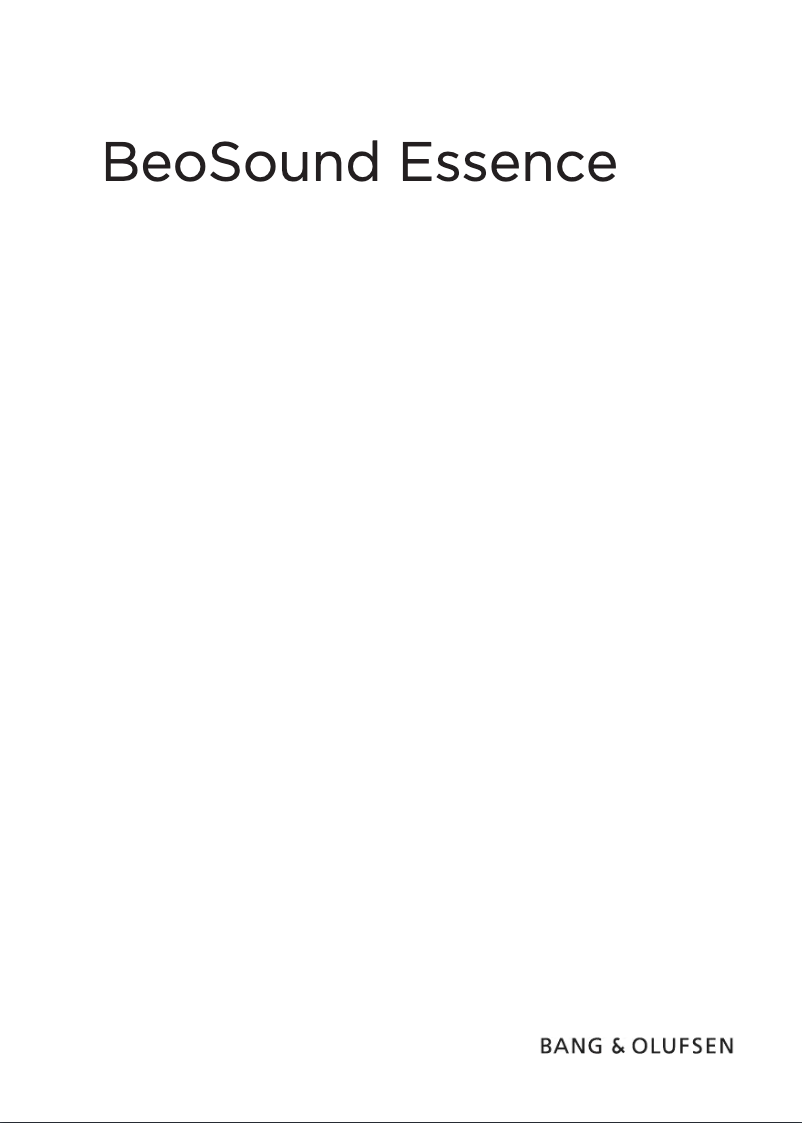 Page n°1 - Manuel utilisateur Bang & Olufsen Beosound Essence