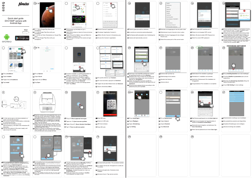 Page n°1 - Guide de démarrage rapide Alecto DVC166IP