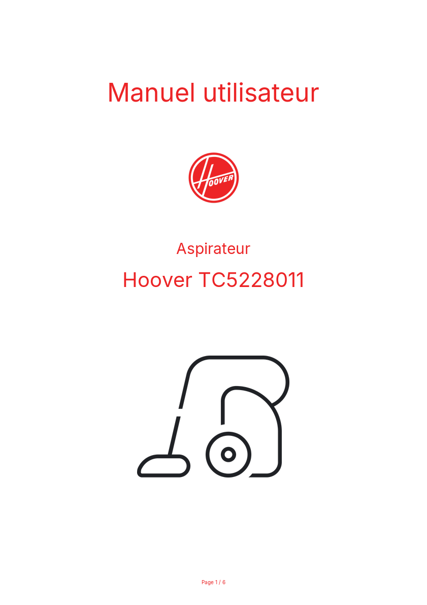 Image de la première page du manuel de l'appareil TC5228011