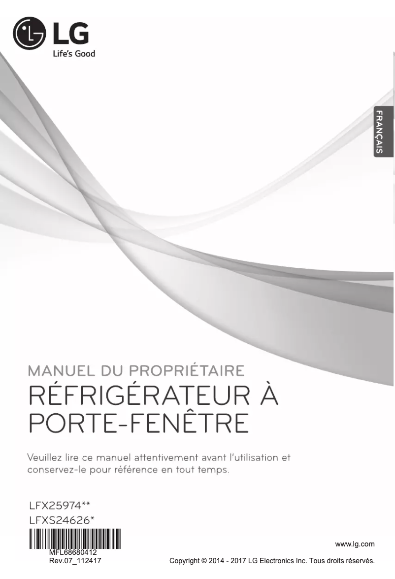 Imagen de la primera página del manual del dispositivo LFX25974ST