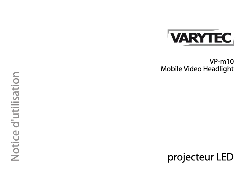 Page 1 de la notice Manuel utilisateur Varytec VP-m10