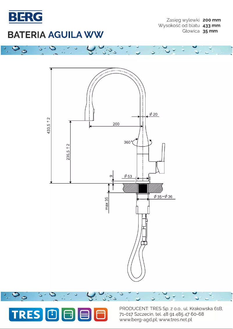 Page 1 de la notice Manuel utilisateur Berg Aguila WW