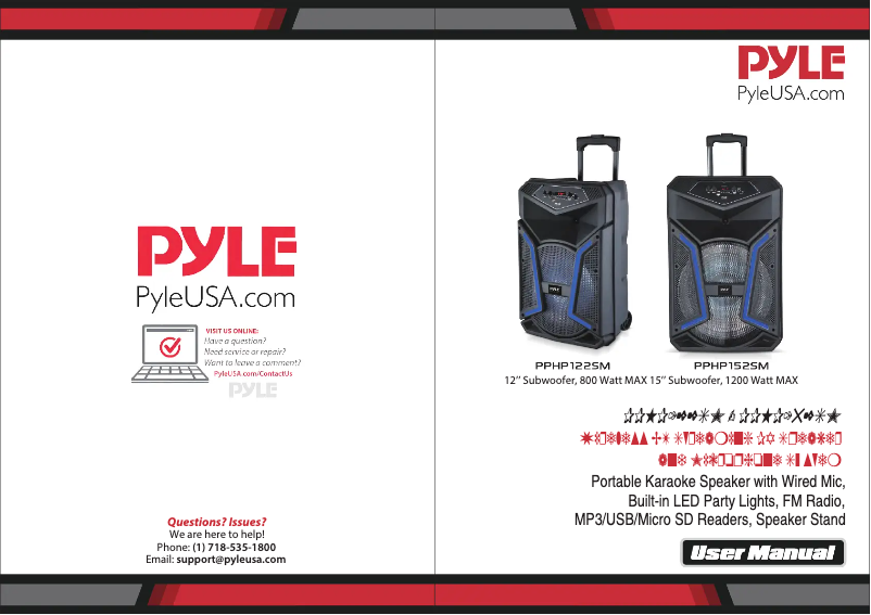 Page n°1 - Manuel utilisateur Pyle CA-PPHP152SM.5