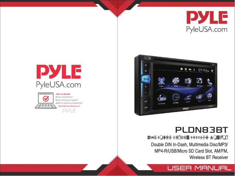 Page 1 de la notice Manuel utilisateur Pyle PLDN83BT.5