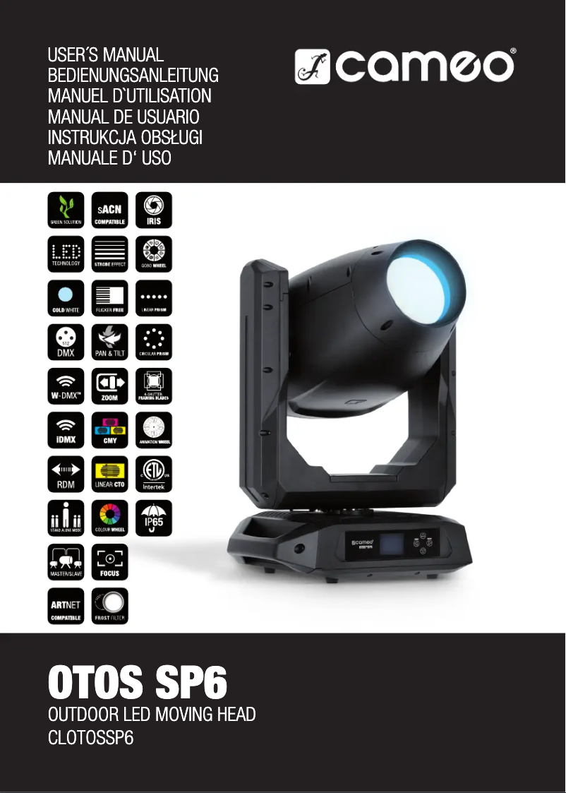 Page n°1 - Manuel utilisateur Cameo OTOS SP6