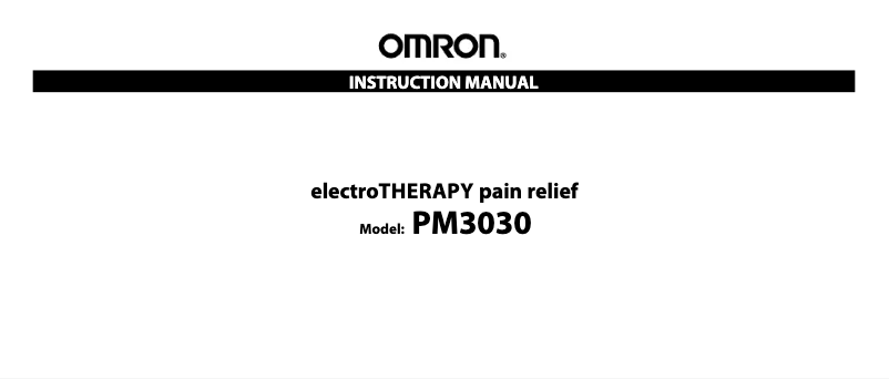 Página 1 del manual Manual de usuario Omron PM-3030