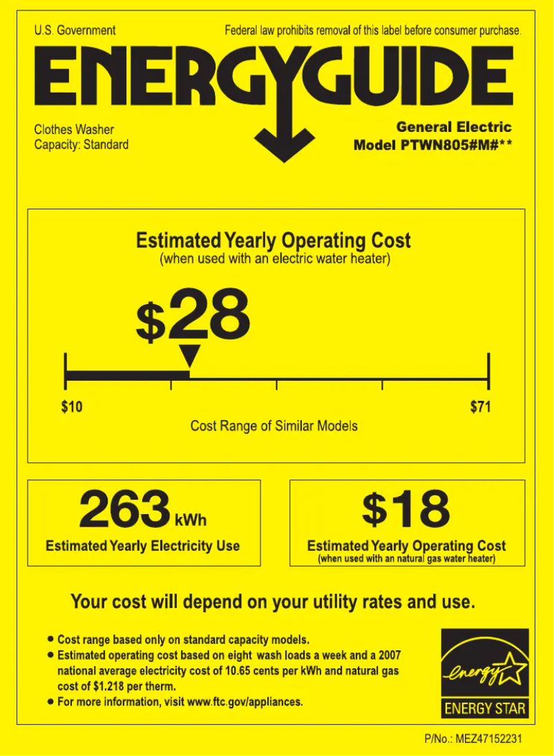Image de la première page du manuel de l'appareil Harmony PTWN8050MWW