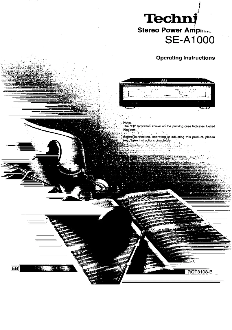 Page 1 de la notice Manuel utilisateur Technics SE-A1000