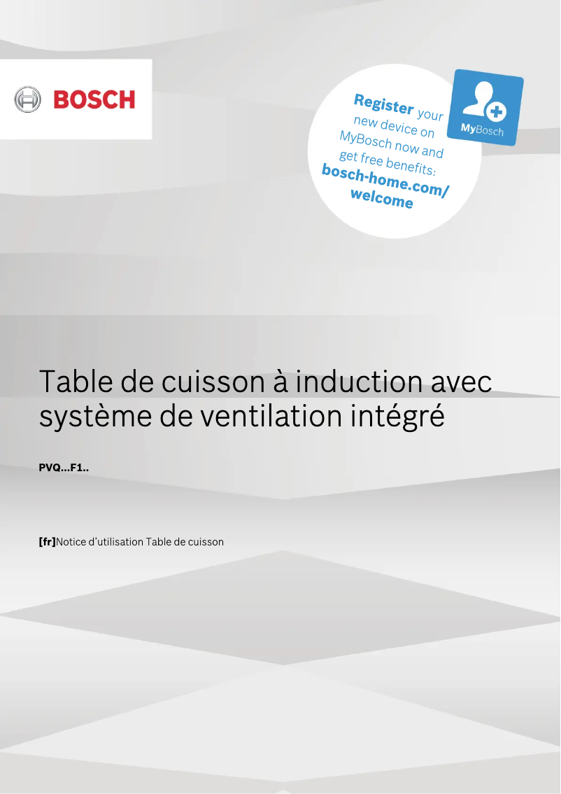 Page 1 de la notice Manuel utilisateur Bosch PVQ731F15E