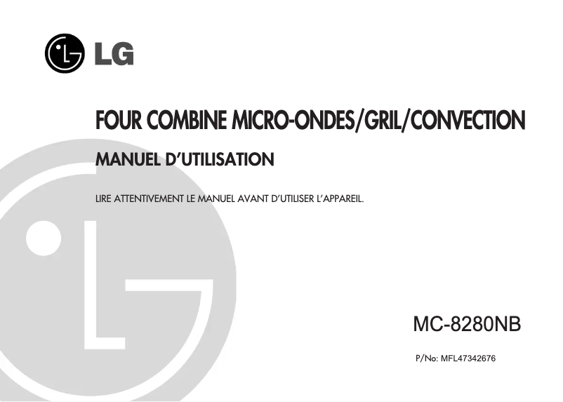 Page n°1 - Manuel utilisateur LG MC-8280NB