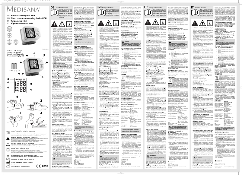 Página 1 del manual Manual de usuario Medisana HGH 51430