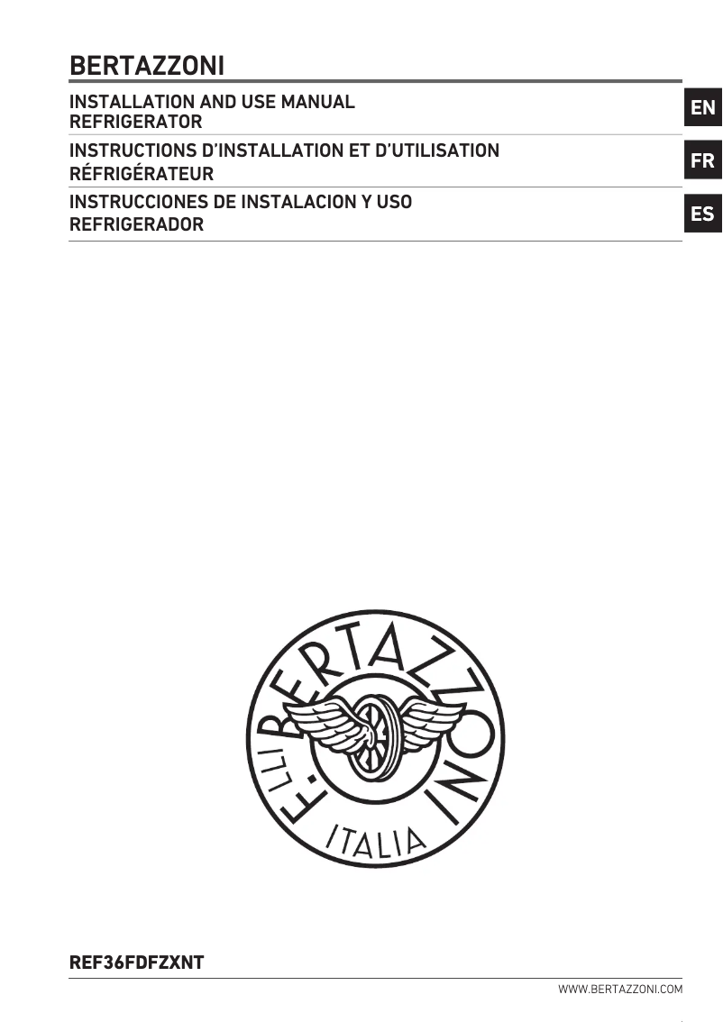 Image de la première page du manuel de l'appareil REF36FDFZXNT