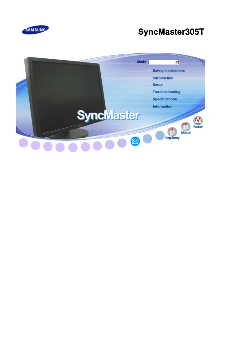 Image de la première page du manuel de l'appareil SyncMaster 305T
