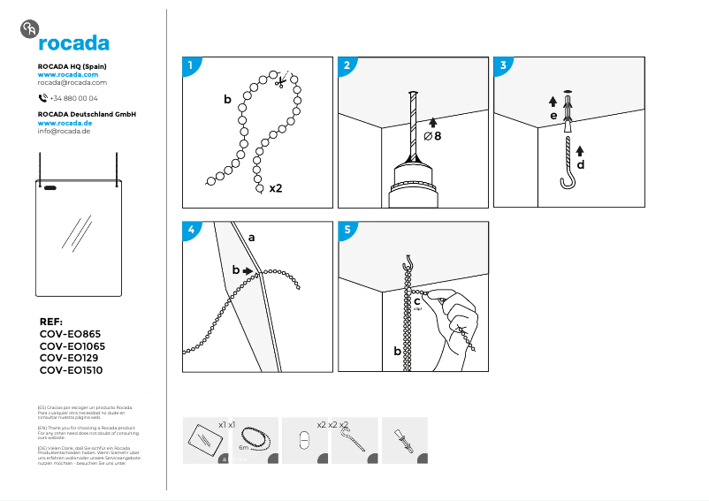 Page n°1 - Manuel utilisateur Rocada COV-EO1510