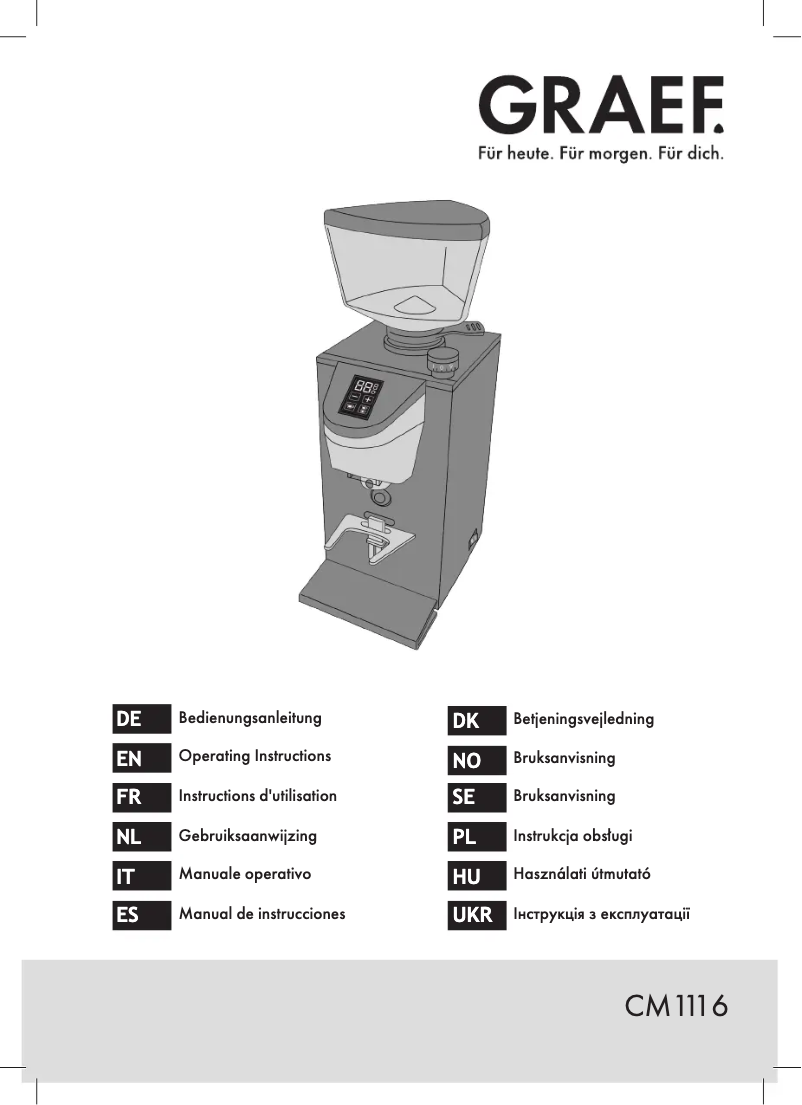 Image de la première page du manuel de l'appareil CM1116