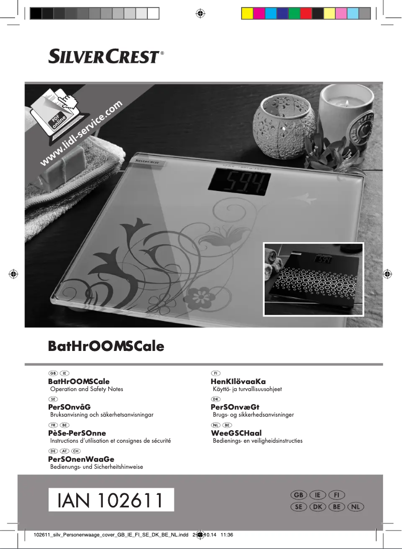 Page 1 de la notice Manuel utilisateur SilverCrest SPW 180 F1