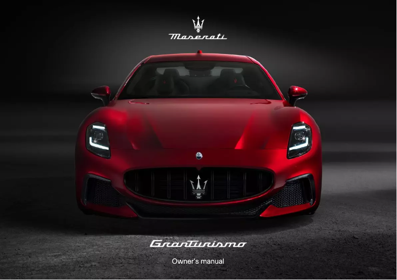 Page n°1 - Manuel utilisateur Maserati GranTurismo (2024)