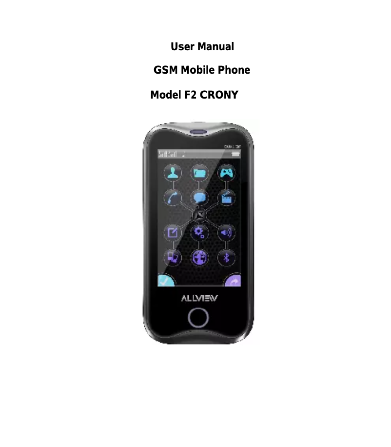Page n°1 - Manuel utilisateur Allview F2 Crony