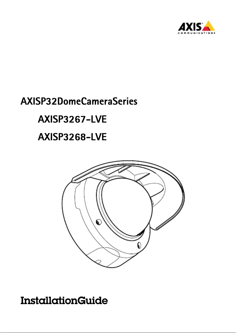 Page 1 de la notice Manuel utilisateur Axis P3267-LVE