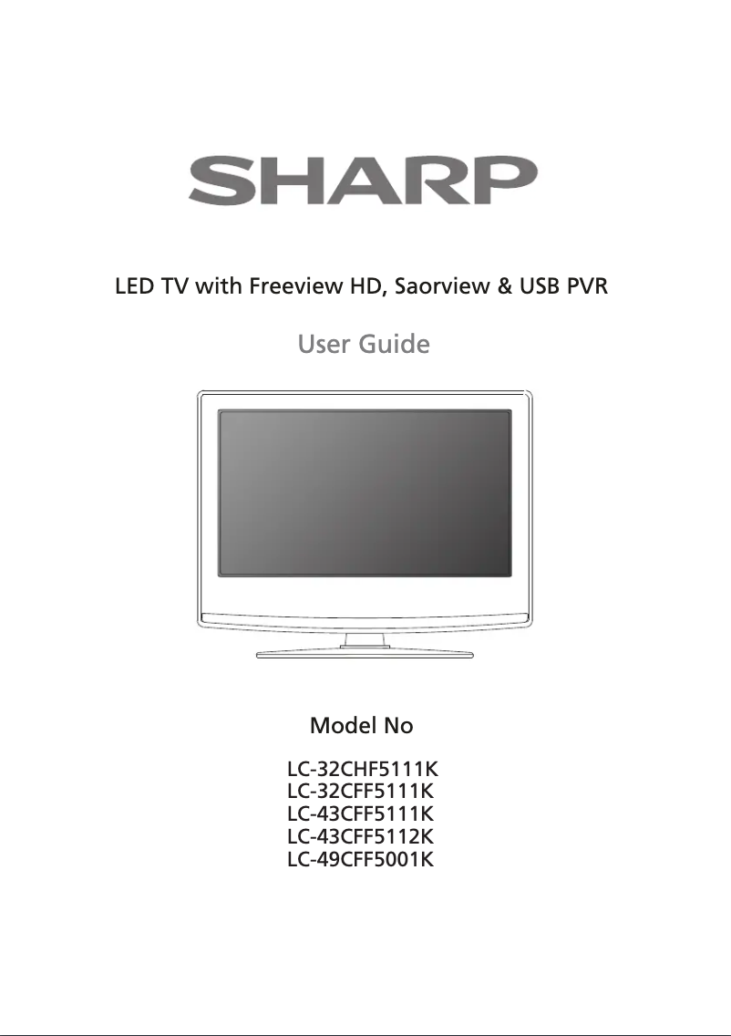 Page 1 de la notice Manuel utilisateur Sharp LC-49CFF5001K