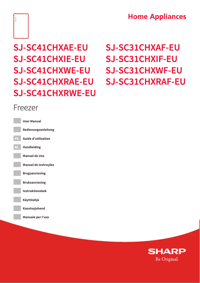 Image de la première page du manuel de l'appareil SJ-SC41CHXAE-EU