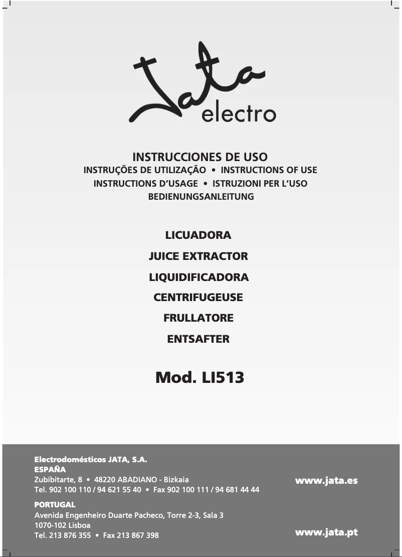 Page n°1 - Manuel utilisateur Jata LI5133