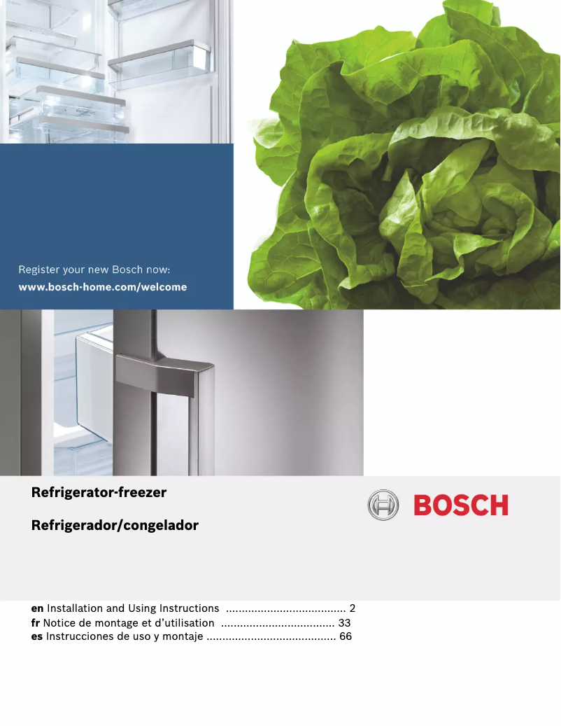 Page n°1 - Guide d'installation Bosch B36CL81ENG