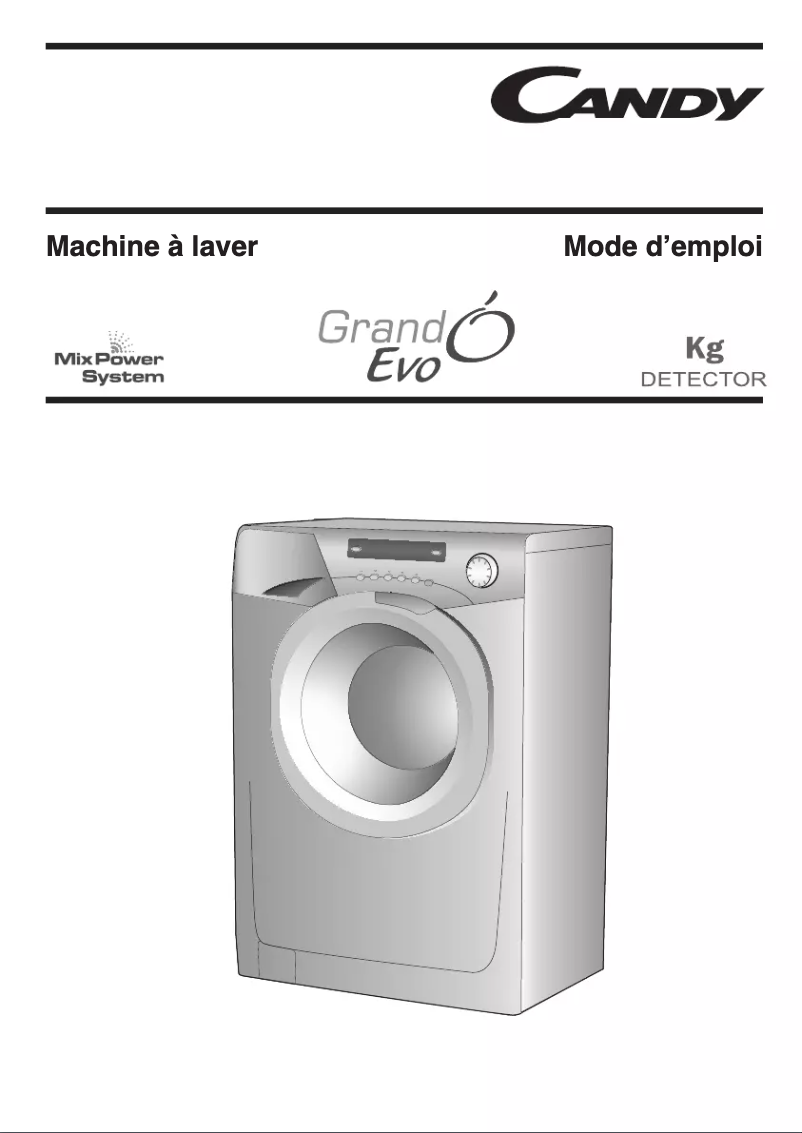 Page 1 de la notice Manuel utilisateur Candy EVO 1483DW-47
