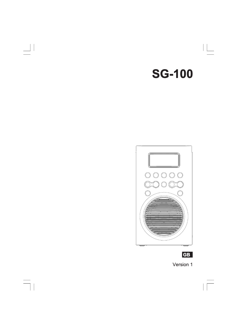 Página 1 del manual Manual de usuario Sangean SG-100