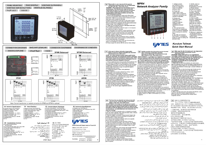 Page 1 de la notice Manuel utilisateur ENTES MPR-45-96