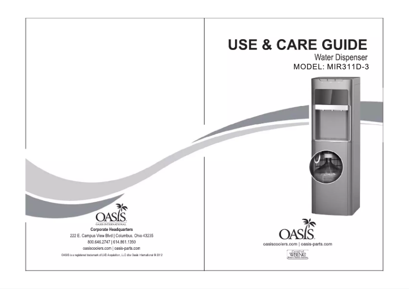 Page 1 de la notice Manuel utilisateur Oasis Mirage MIR311D-D