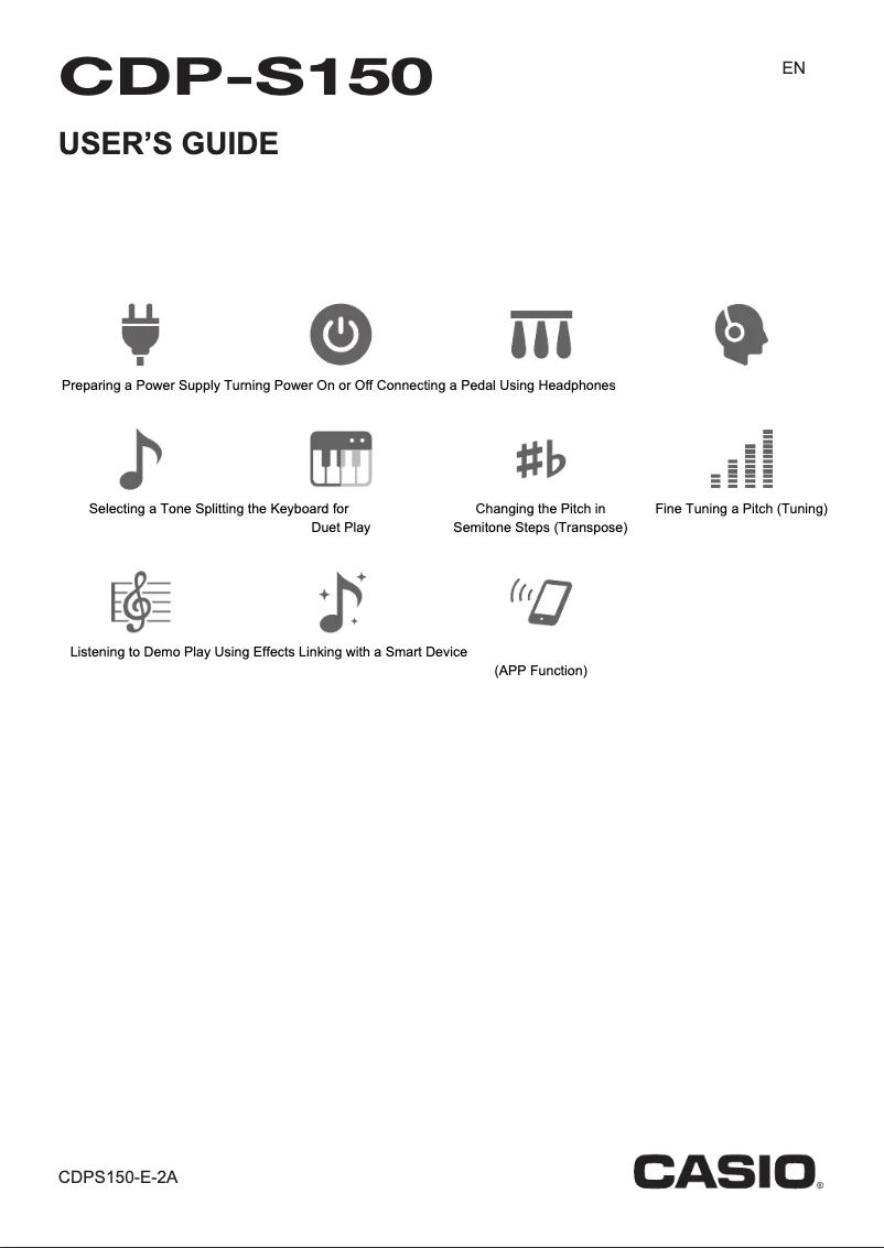 Page 1 de la notice Manuel utilisateur Casio CDP-S150
