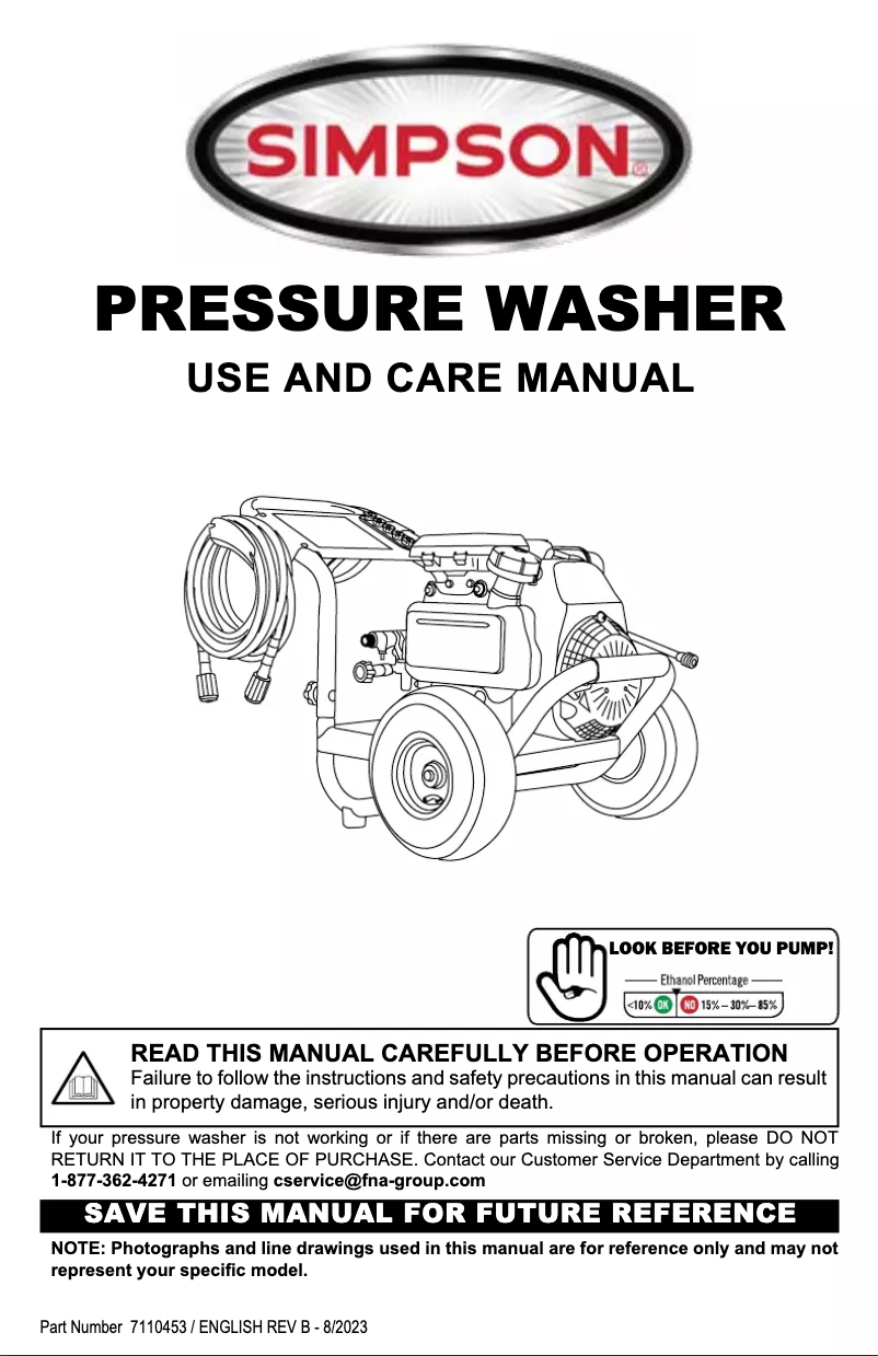 Página 1 del manual Manual de usuario Simpson Megashot MS61043-S