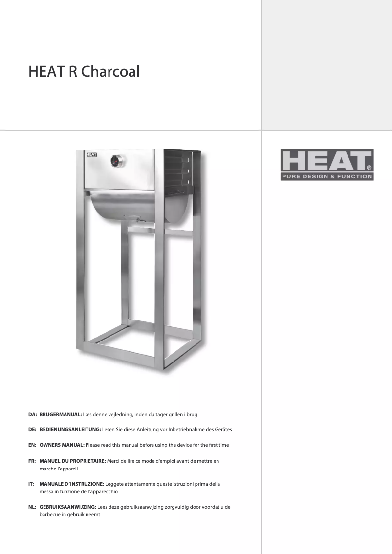 Page n°1 - Manuel utilisateur HEAT R Charcoal