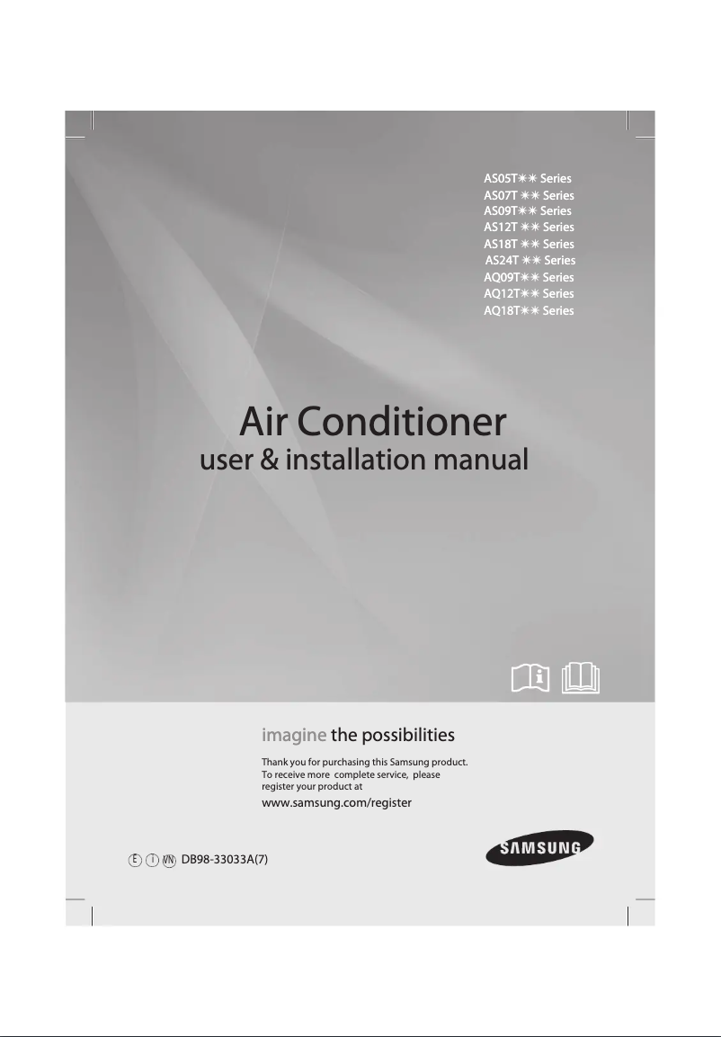 Page 1 de la notice Manuel utilisateur Samsung AS09TWQN