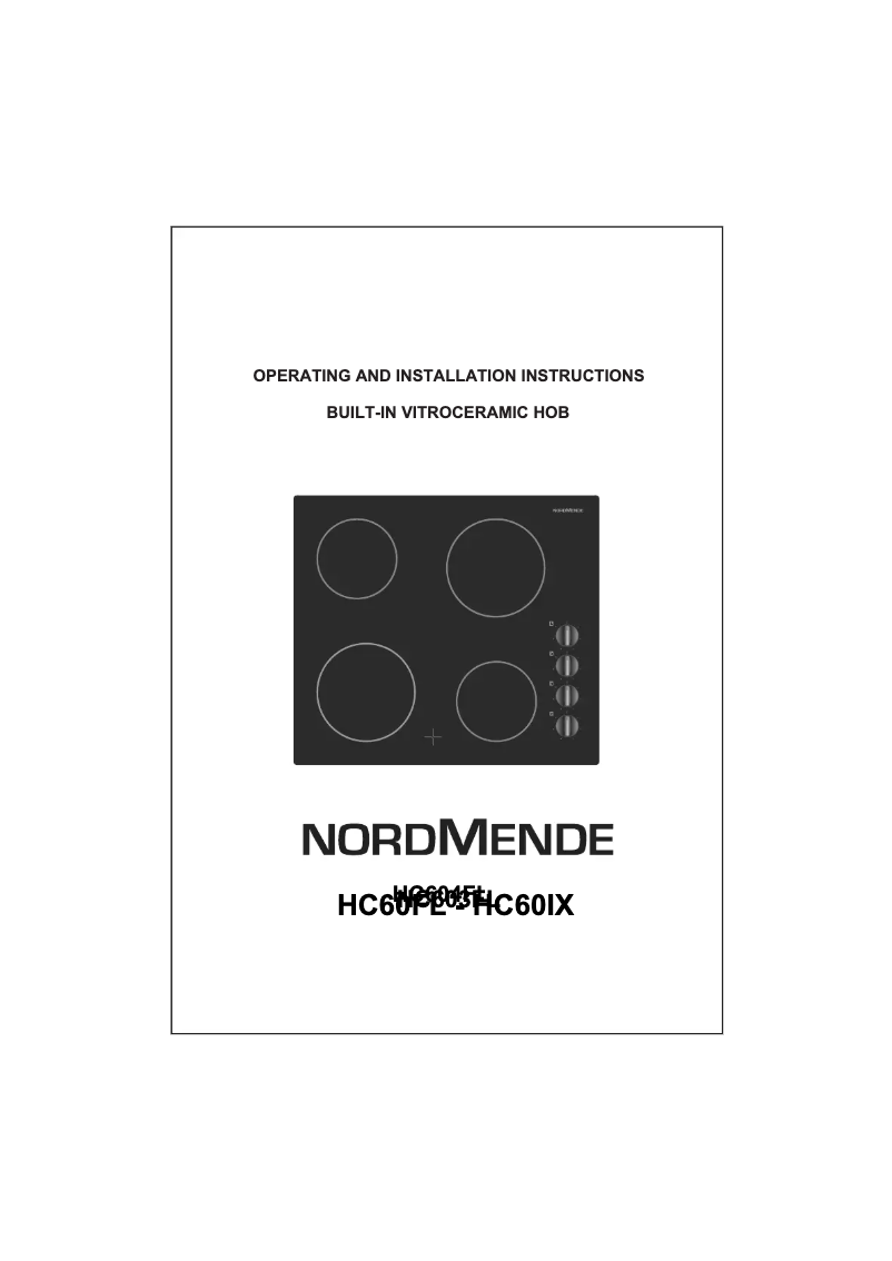 Page n°1 - Manuel utilisateur Nordmende HC604FL